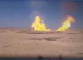 النفط: تعرض خط غاز ( الجبسة- الريان)  لاعتداء في ريف دير الزور واشتعال النيران فيه