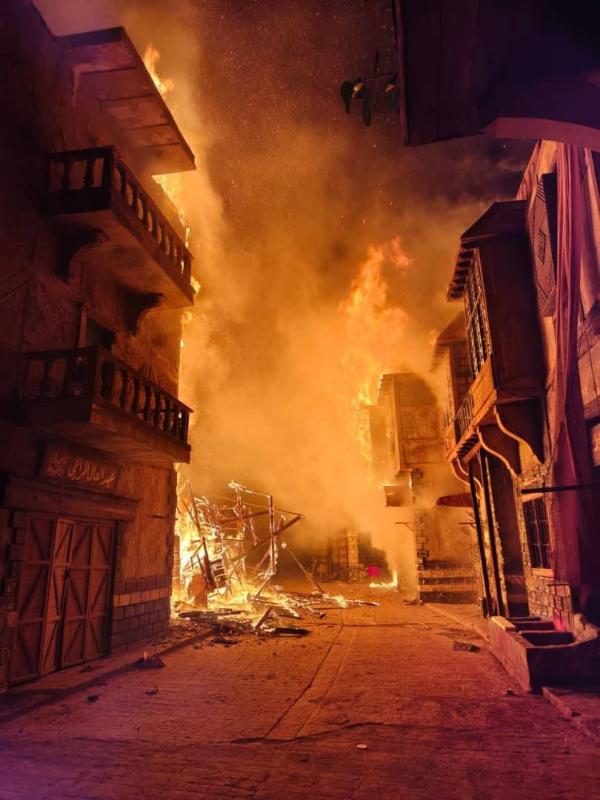 خسارة مالية كبيرة في حريق موقع تصوير “النويلاتي”