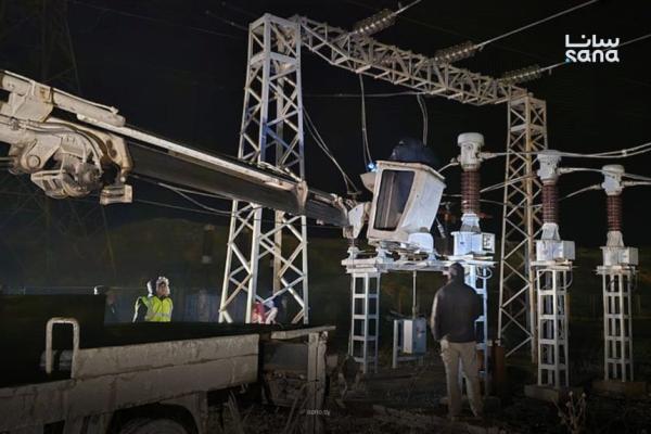 وزارة الطاقة: استعادة الربط الكهربائي لسد تشرين بعد عام من الانقطاع وعودة العنفات للعمل
